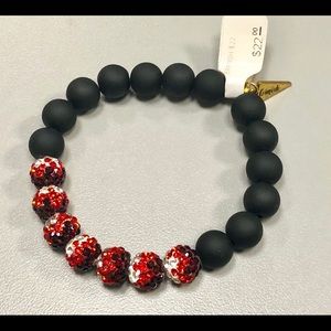 Erimish Pete gameday stack crystal stone bracelet